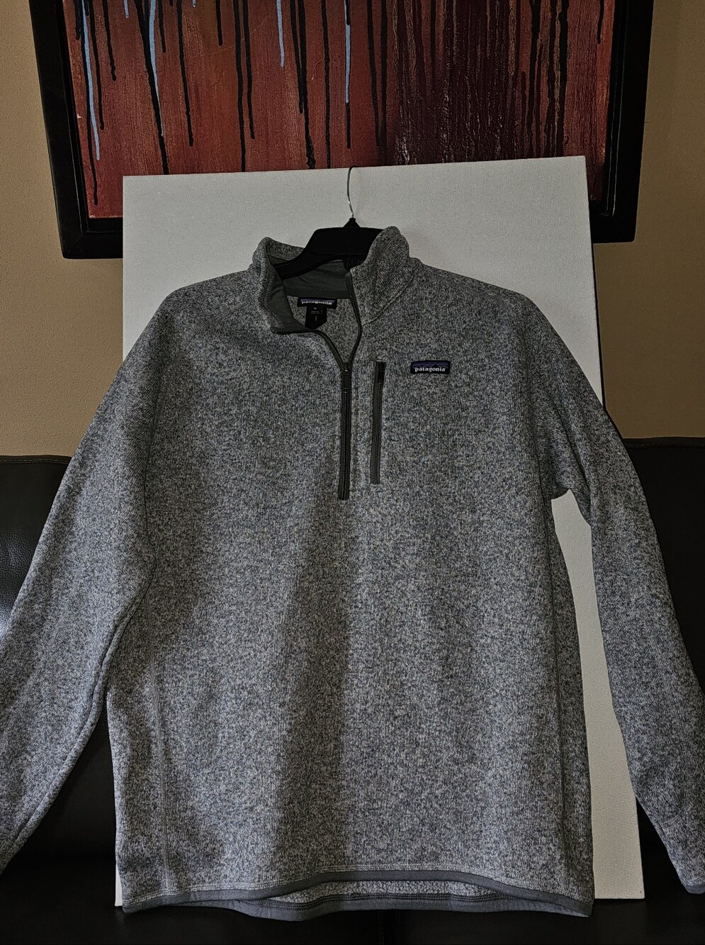 Patagonia Men’s Gray Quarter-Zip Fleece Pullover XL